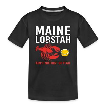 Crawfish Seafood Maine Lobster Lobster - Kids' Premium Organic T-Shirt - black - Front