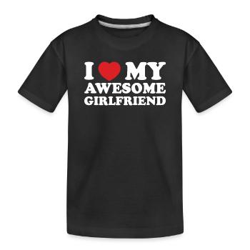 J’aime ma copine géniale - T-shirt bio Premium Enfant - noir - Devant
