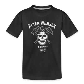1975 Geburtstag Geschenk für echte Ruhrpott Typen - Kinder Premium Bio T-Shirt - Schwarz - Vorne