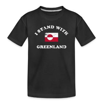 Je soutiens le Groenland - T-shirt bio Premium Enfant - noir - Devant