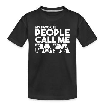 Les personnes préférées m’appellent papa du paintball - T-shirt bio Premium Enfant - noir - Devant
