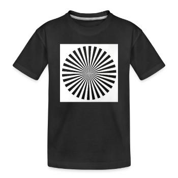 Radiale Optische Täuschung - Kinder Premium Bio T-Shirt - Schwarz - Vorne