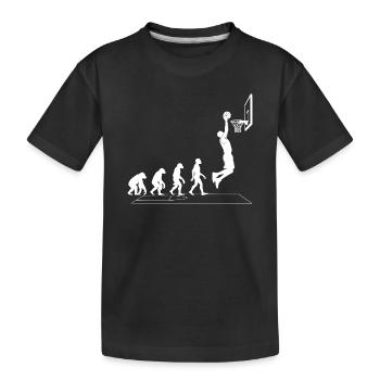 Evolution of dunking on court basketball - Kids' Premium Organic T-Shirt - black - Front