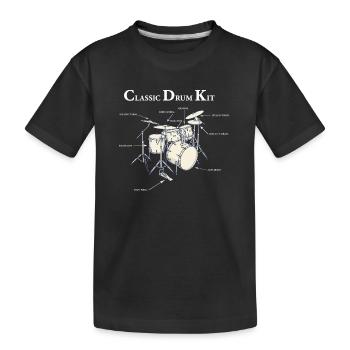Klassisches Trommeldiagramm - Kinder Premium Bio T-Shirt - Schwarz - Vorne