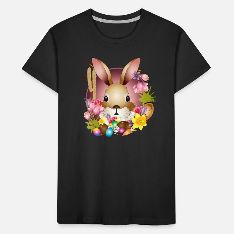 Adorable Easter bunny with Easter decoration Kids' Premium Organic T-Shirt