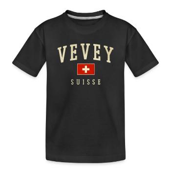 Vevey – identité suisse du canton de Vaud - T-shirt bio Premium Enfant - noir - Devant