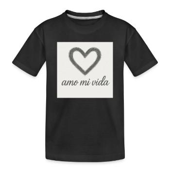 Cœur et joie de vivre - T-shirt bio Premium Enfant - noir - Devant