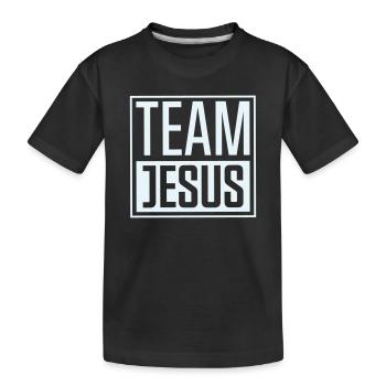 Team Jesus - Kids' Premium Organic T-Shirt - black - Front