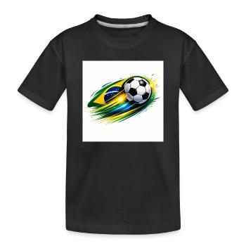 Tourbillon du football brésilien - T-shirt bio Premium Enfant - noir - Devant