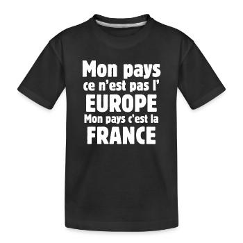 Europe, France, je suis Français - T-shirt bio Premium Enfant - noir - Devant