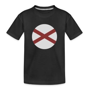 Drapeau rond de l’Alabama - T-shirt bio Premium Enfant - noir - Devant