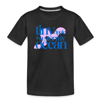 Tiny ripple in a stormy ocean (rosè background) - Kinder Premium Bio T-Shirt - Schwarz - Vorne