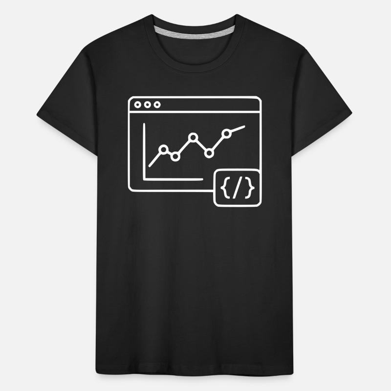 Web Analyse Chart Coding Browser Vektor Kinder Premium Bio T-Shirt