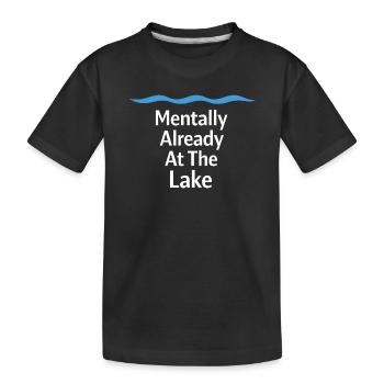 Compte à rebours du week-end du lac vers les journées en mer - T-shirt bio Premium Enfant - noir - Devant