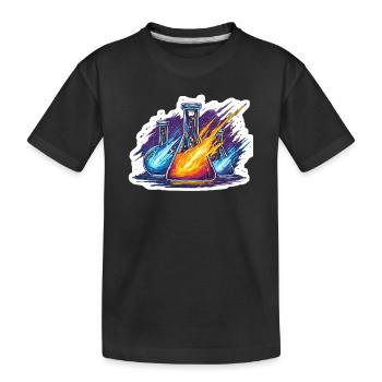 Lab Geek Quadrantid Meteor Shower Lab Experiment - Kids' Premium Organic T-Shirt - black - Front