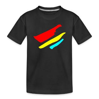Stripes - Flag Pattern VECTOR - Kids' Premium Organic T-Shirt - black - Front