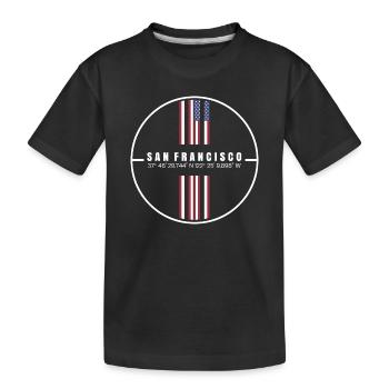 Coordonnées de San Francisco - T-shirt bio Premium Enfant - noir - Devant