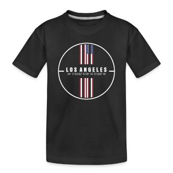 Coordonnées de Los Angeles - T-shirt bio Premium Enfant - noir - Devant