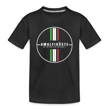 Amalfiküste Koordinaten - Kinder Premium Bio T-Shirt - Schwarz - Vorne