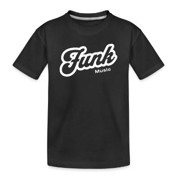 Logo du script rétro de la musique funk - T-shirt bio Premium Enfant - noir - Devant