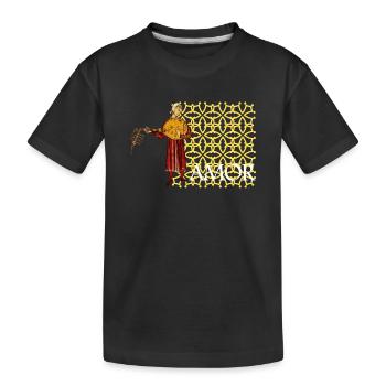 Amor - Kids' Premium Organic T-Shirt - black - Front