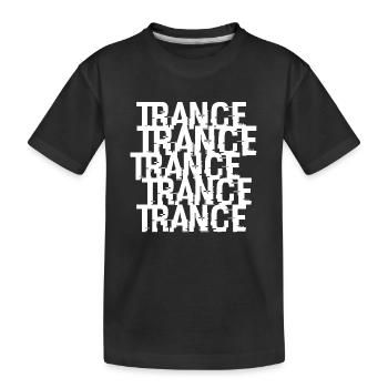 Trance-Typographisches Muster - Kinder Premium Bio T-Shirt - Schwarz - Vorne