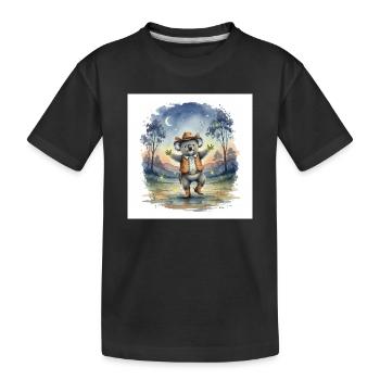 Mehni le cow-boy Koala - T-shirt bio Premium Enfant - noir - Devant