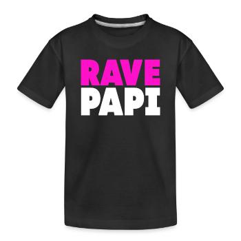 Techno House Electro Festival Hardstyle Rave Dad - Kids' Premium Organic T-Shirt - black - Front