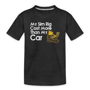 Sim-Rig kostete mehr als mein Auto - Kinder Premium Bio T-Shirt - Schwarz - Vorne