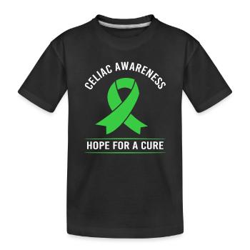 Cœliaque sans gluten - T-shirt bio Premium Enfant - noir - Devant