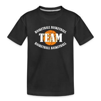 Basketball Team - Kids' Premium Organic T-Shirt - black - Front