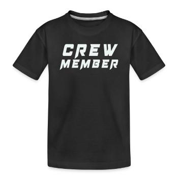 Crew Member Patch Tee - Kids' Premium Organic T-Shirt - black - Front