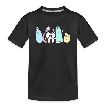 Receptionist Dentist - Kids' Premium Organic T-Shirt - black - Front