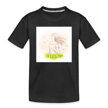 La liberté dans le vent - T-shirt bio Premium Enfant - noir - Devant