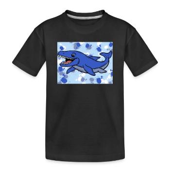 Mosasaurus Dino - Kids' Premium Organic T-Shirt - black - Front