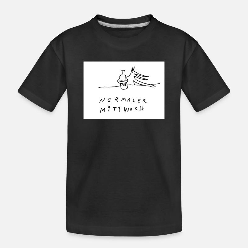 normaler_Mittwoch - Kinder Premium Bio T-Shirt - Schwarz