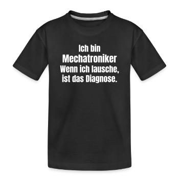 Mechatroniker Diagnose Lach - Kinder Premium Bio T-Shirt - Schwarz - Vorne