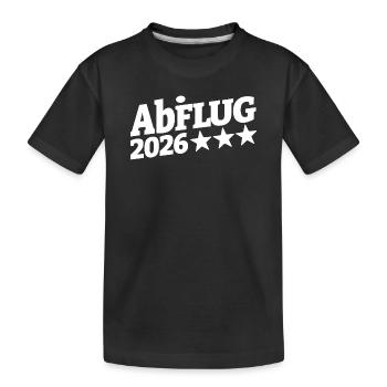 Abi Abflug 2026 Sternenpfad | Durchstarten - Kinder Premium Bio T-Shirt - Schwarz - Vorne