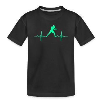 Boxen Boxen Herzschlag - Kinder Premium Bio T-Shirt - Schwarz - Vorne