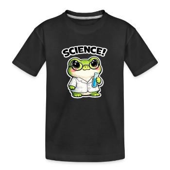 Grenouille scientifique avec des lunettes - T-shirt bio Premium Enfant - noir - Devant