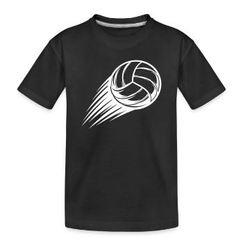 Volleyball Ball - Kinder Premium Bio T-Shirt - Schwarz - Vorne