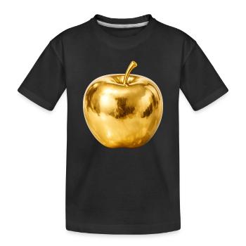 Pomme d’Or – Brillance Premium - T-shirt bio Premium Enfant - noir - Devant