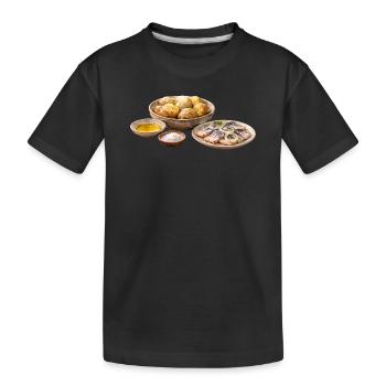 Ofenkartoffeln mit Olija und Selödka - Kinder Premium Bio T-Shirt - Schwarz - Vorne
