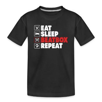 Beatbox - Kids' Premium Organic T-Shirt - black - Front