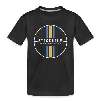 Coordonnées de Stockholm - T-shirt bio Premium Enfant - noir - Devant