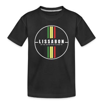 Coordonnées de Lisbonne - T-shirt bio Premium Enfant - noir - Devant