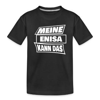 Enisa - Kinder Premium Bio T-Shirt - Schwarz - Vorne