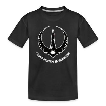 Rebellion Loon with Friends everywhere - Kinder Premium Bio T-Shirt - Schwarz - Vorne