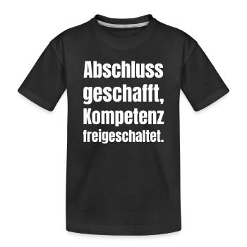 Fin de diplôme terminé - compétence déverrouillée - T-shirt bio Premium Enfant - noir - Devant