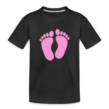 Pieds de bébé - T-shirt bio Premium Enfant - noir - Devant